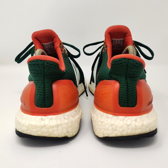 Adidas UltraBoost 1.0 PE Miami Hurricanes Sneakers Size 9.5 Green Orange AQ7847 main image 7